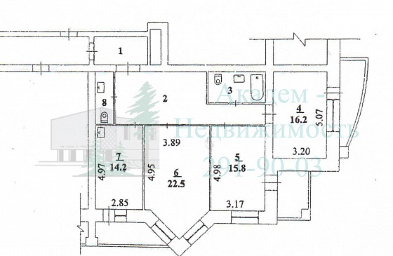 Снять 3-4 комнатную квартиру в новом доме на проспекте академика Коптюга